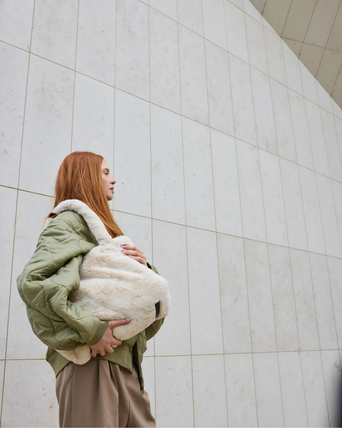 Arctic White Faux Fur//