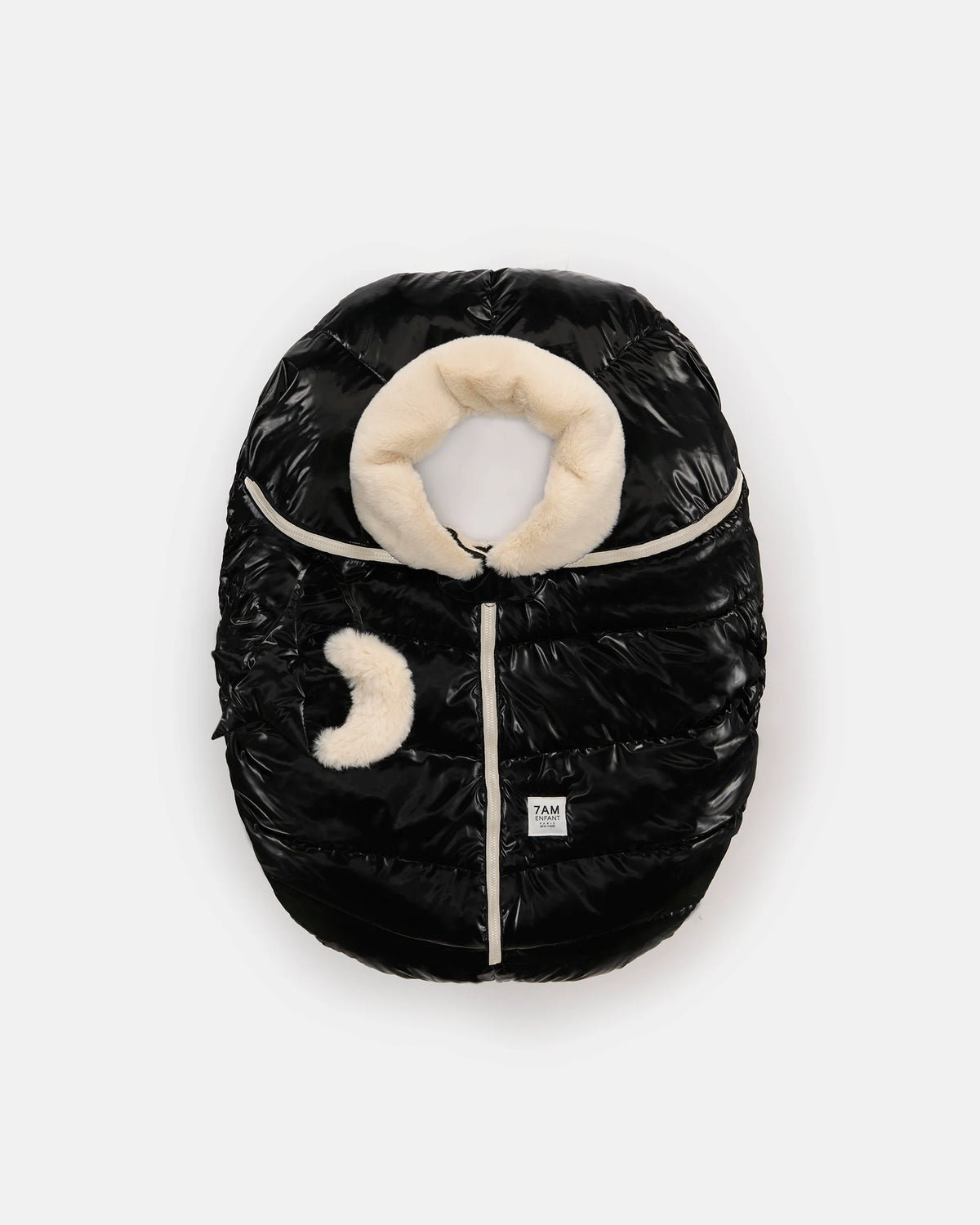 Black Liquid Shine Arctic Faux Fur//