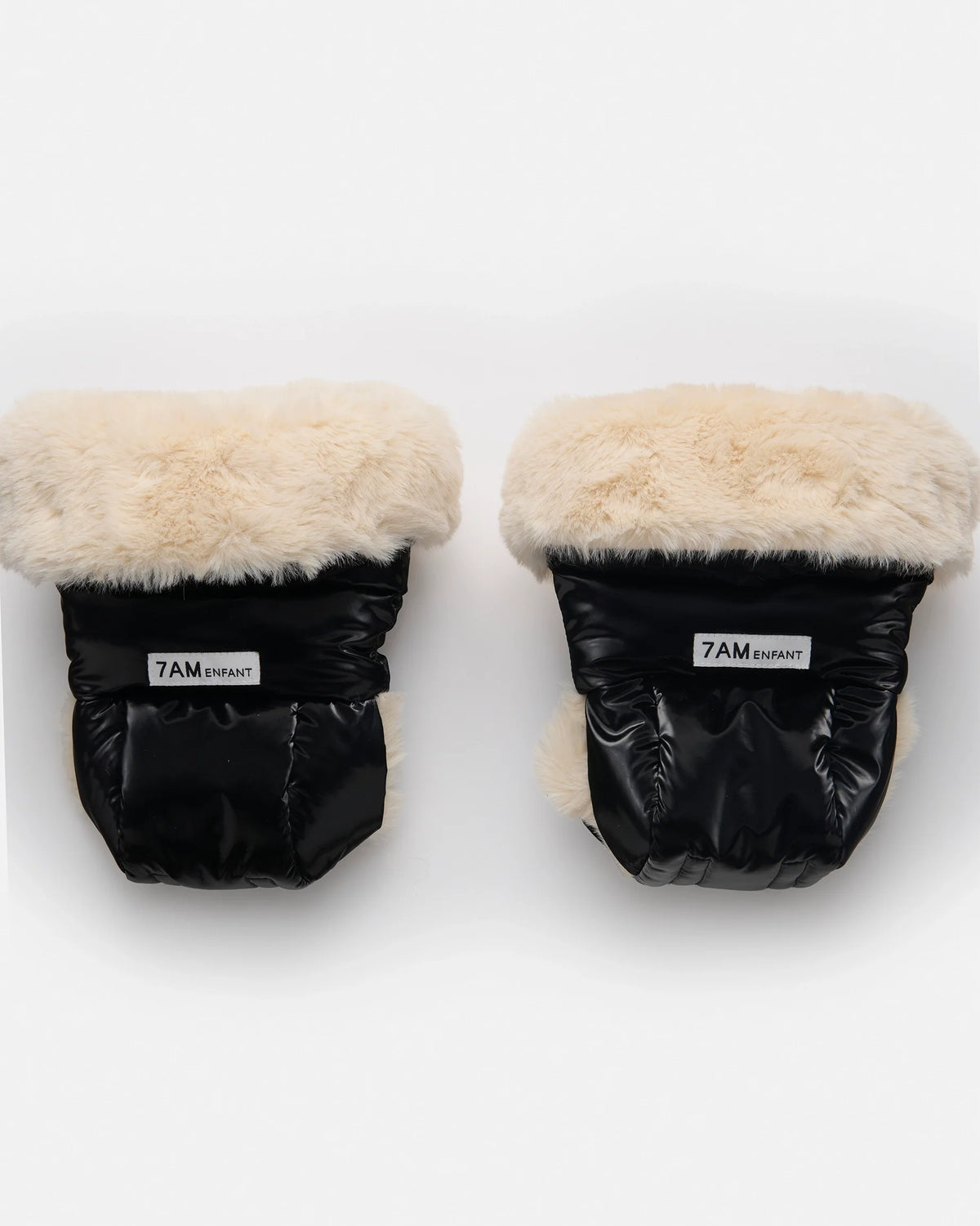 Black Liquid Shine Arctic Faux Fur//