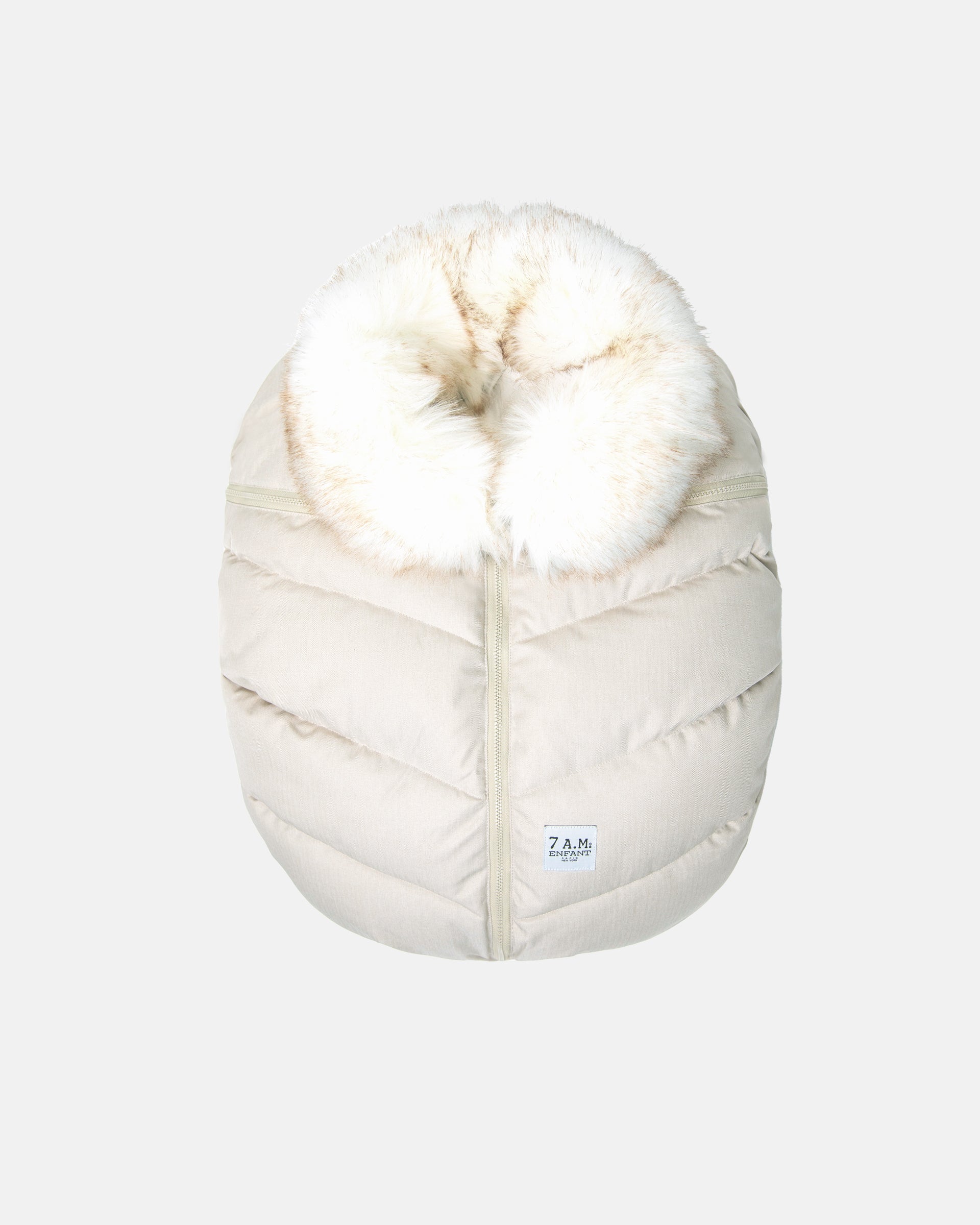 Heather Beige Faux Fur//