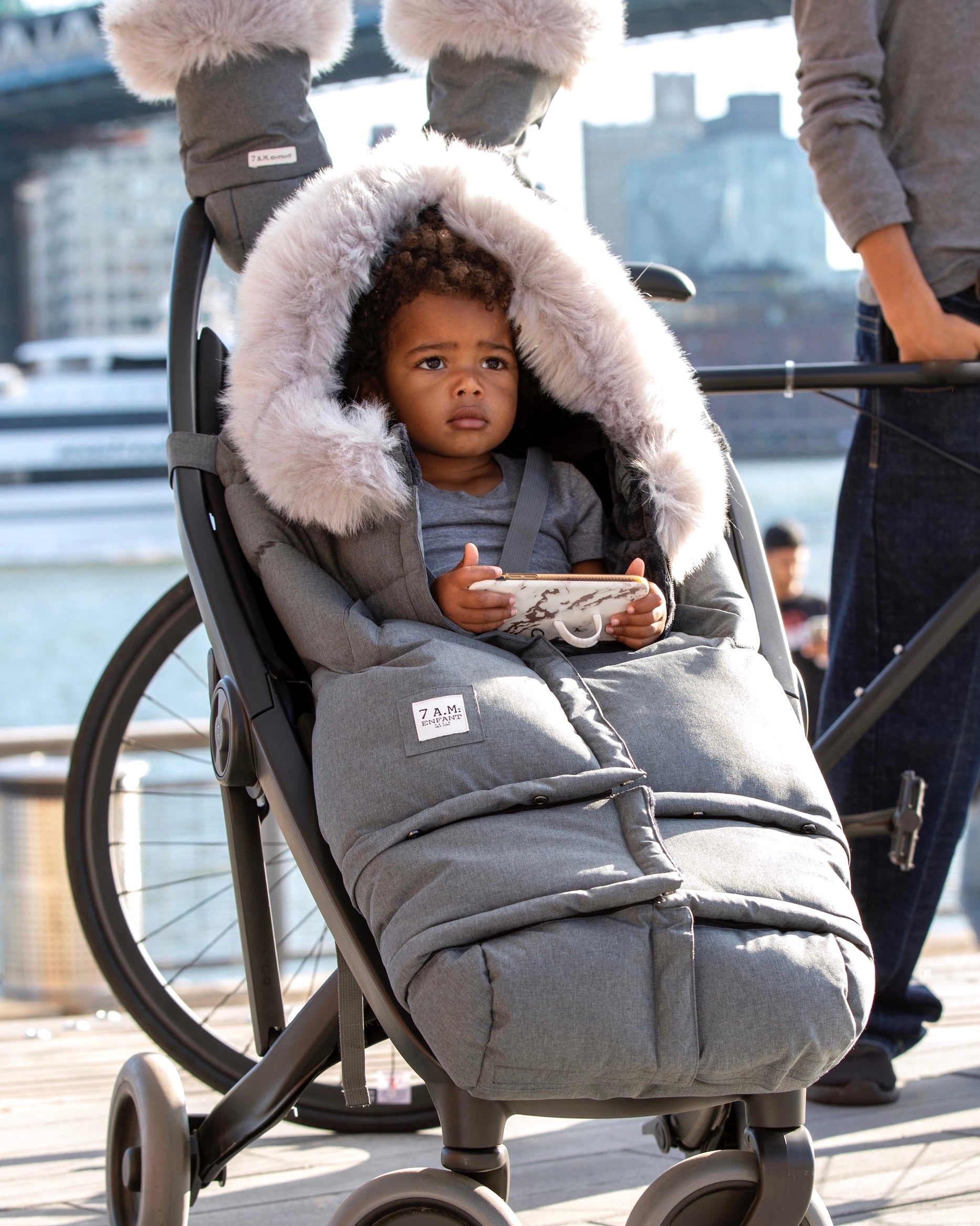 Heather Grey Dark - Arctic Faux Fur//