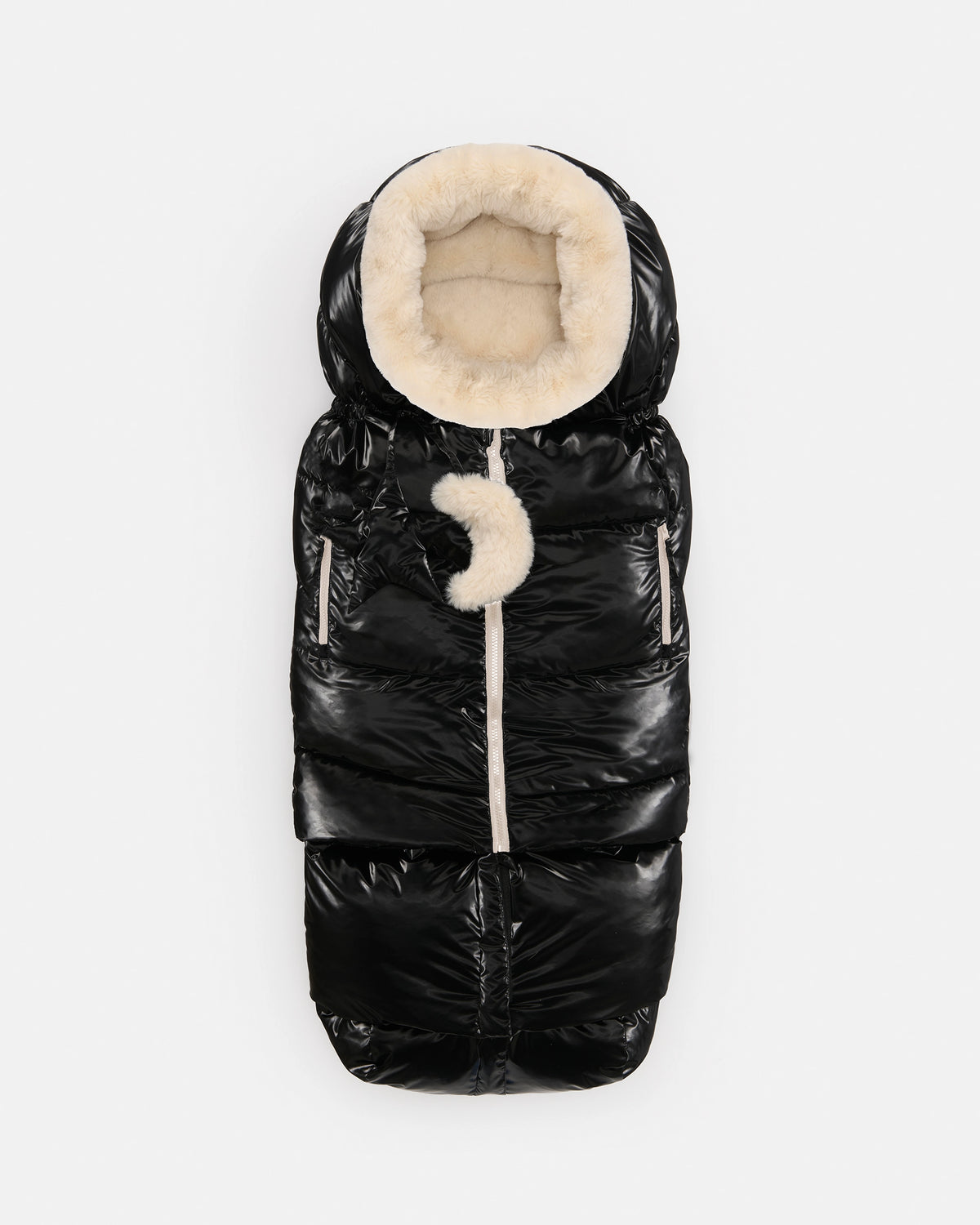 Black Liquid Shine Arctic Faux Fur//