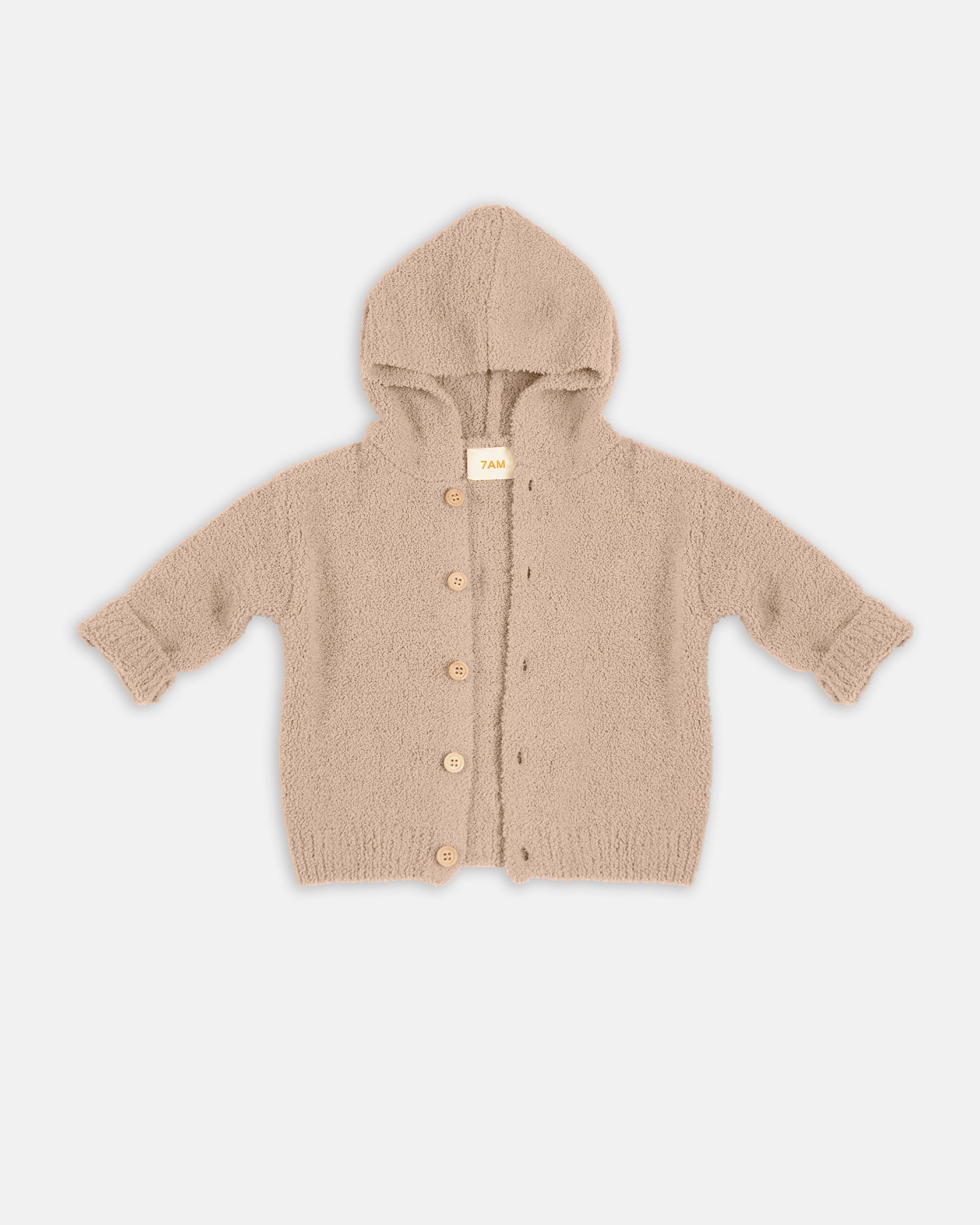 Baby fur hood cardigan best sale