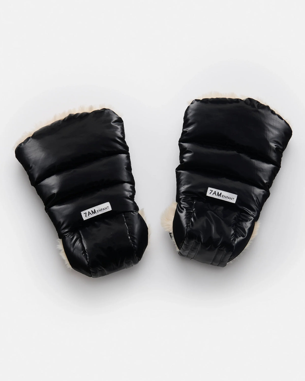 Black Liquid Shine Arctic Faux Fur//