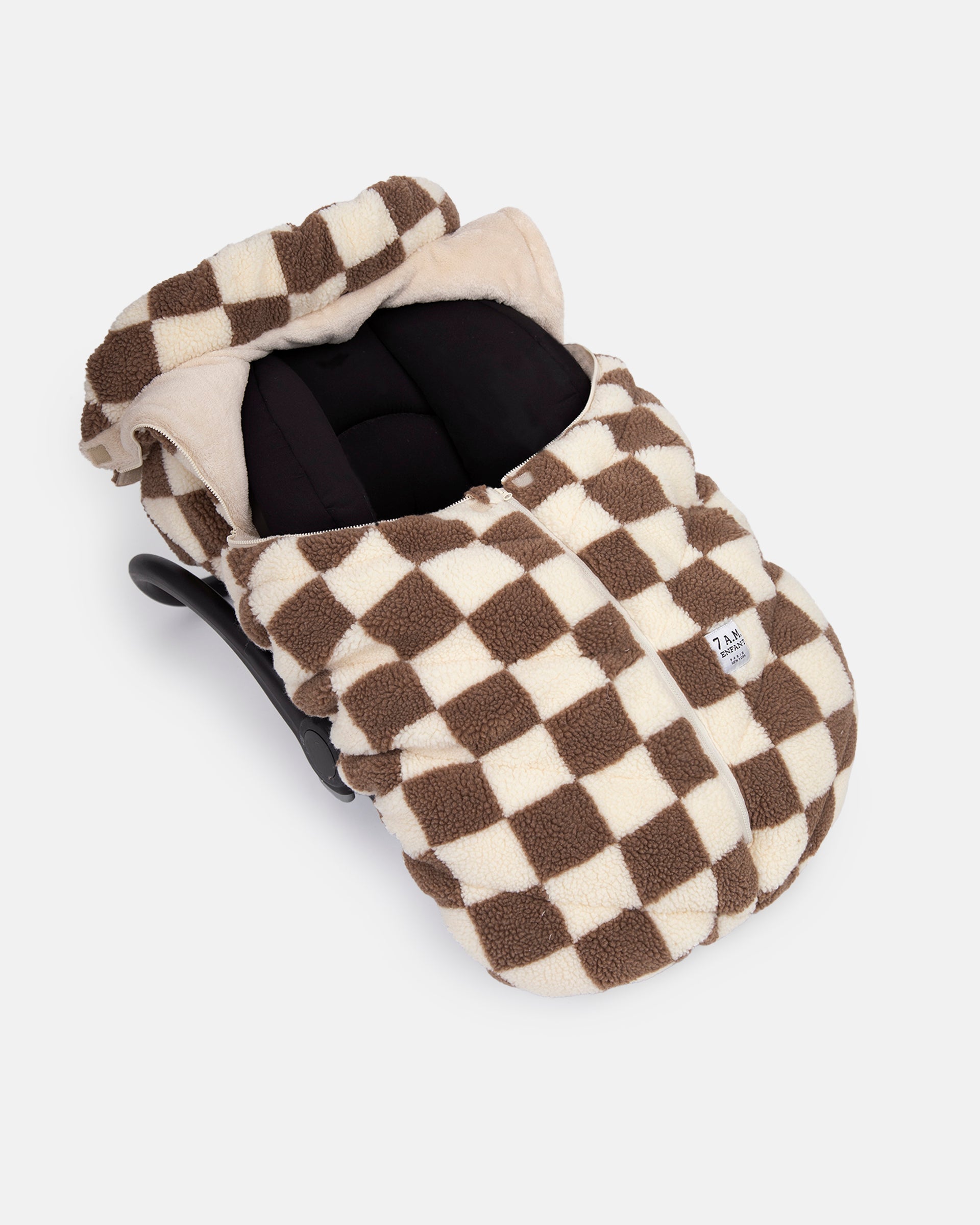 Car Seat Cocoon - Checker Berber